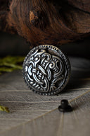 Runder Riemenbeschlag Hordaland, versilbert