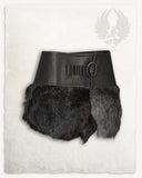 Karya fur skirt with dragon, black