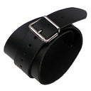 Bracelet with buckles, brown, leather