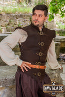 Diego Leather Jerkin, brown