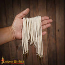 Snören med snörändar 150 cm, set om 5, naturfärg