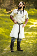 Celtic tunic, short sleeves, cream