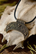 Slavic Lunula amulet small, bronze