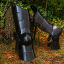 Leg armour Markward, black, 1.2 mm