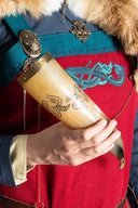 Engraved Odin drinking horn, 300-500 ml