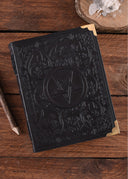 Black Leather book with Pentagram, approx. 23 x 18 cm