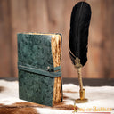 Leather journal fantasy, green