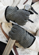 Chain mail gloves, zinc-plated, 6 mm