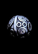 Traditional Celtic beard bead, sterling silver