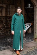 High-medieval tunicella with hood Renaud, green
