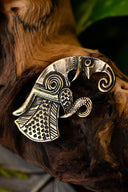 Vendel raven brooch Gotland, left-facing, bronze