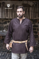 Viking Tunic Login, brown, wool blend