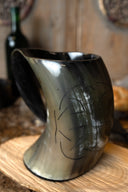 Horn mug with Celtic motif, 500-650 ml
