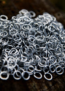 1 kg galvanised chainmail rings, unriveted, 8 mm