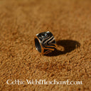 Medieval hair and beard bead, bronze