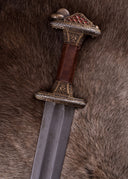 Vendel sword Uppsala 7th-8th century, brass hilt, damast, semi-sharp