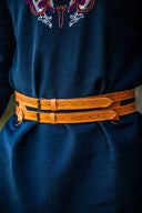 Dubbele riem Ubbe, lichtbruin