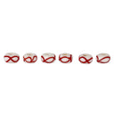 Viking glass bead Eidem (Vega, Norway), white, 5 pieces