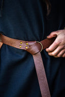 Keltischer Gürtel mit Ringschließe, braun