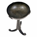Anglo-Saxon bowl lamp with stand, 7th century, iron