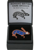 Romeinse haasbroche blauw, geëmailleerd