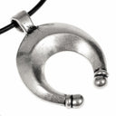 Roman crescent pendant, 1st-2nd century, silvered bronze