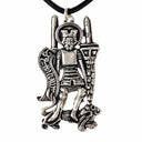 Pilgrim sign of Saint Adrian Geraardsbergen, 15th century, silvered bronze