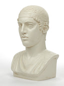 Bust of charioteer from Delphi, Greek replica, Alabaster plaster