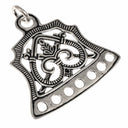 Viking pearl divider floral pattern, Latvia, silvered bronze