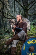 Viking trousers Jorvik, grey, wool mix