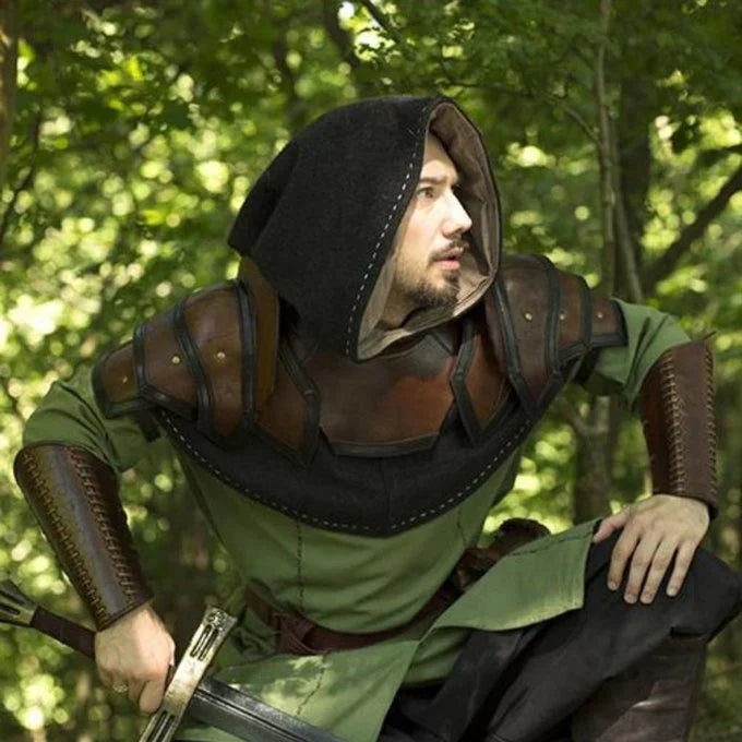 Leather arm and leg armor for reenactment and LARP
