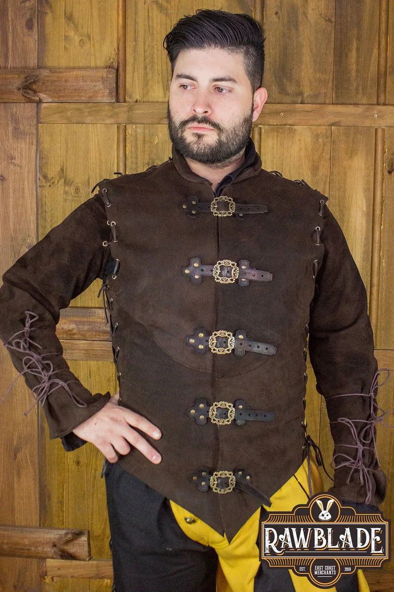 Leren jerkins, pourpoints en korsetten voor LARP en reenactment