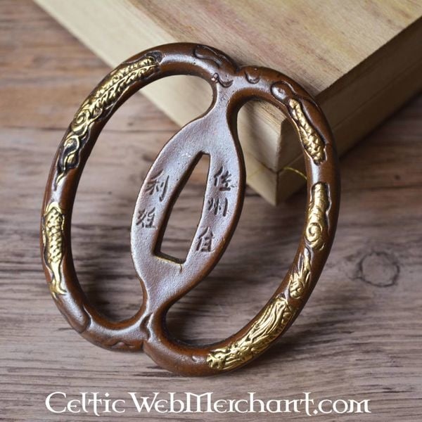 Handgemaakte tsuba (katana onderdeel)