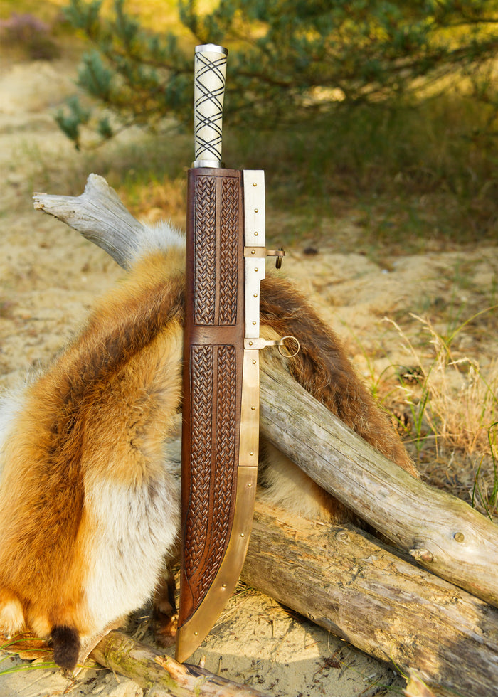 Deepeeka Viking seax met schede, semi-scherp