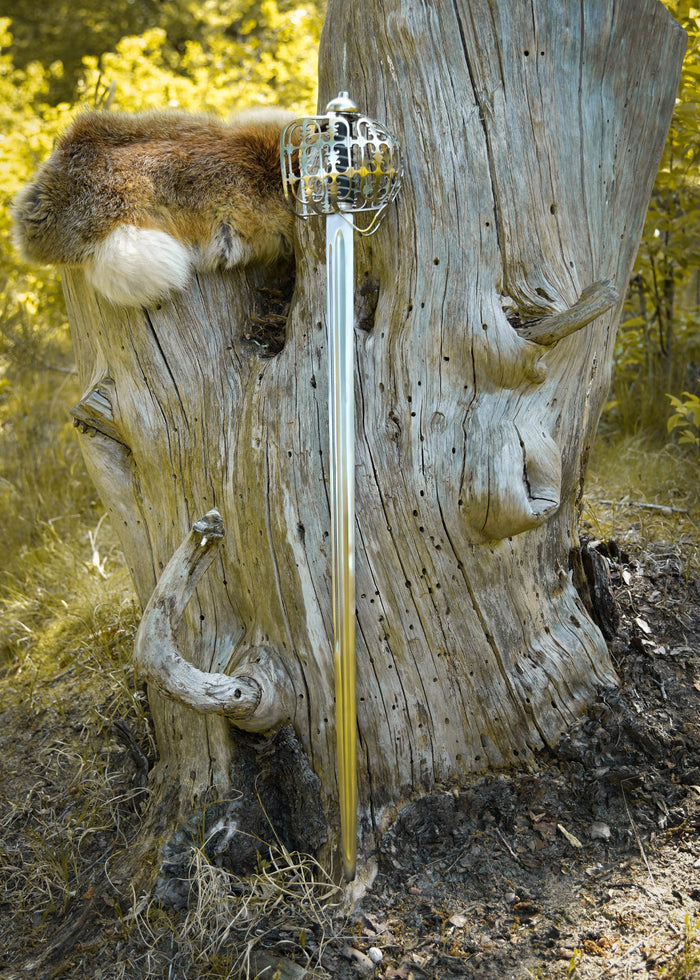 Deepeeka Eglinton 'Pinch of Snuff' Scottish Highland Officer's Broadsword, 18e eeuw, semi-scherp