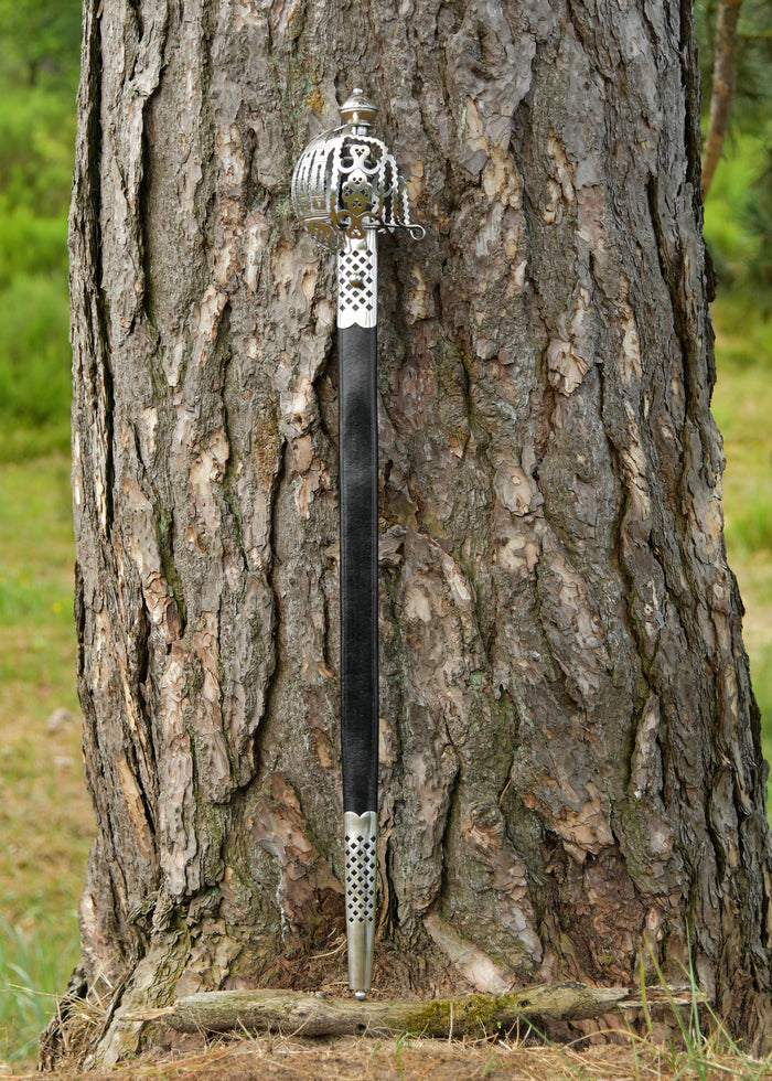 Deepeeka Schots basket-hilted broadsword, Stirling stijl, 18e eeuw, semi-scherp