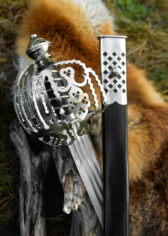 Deepeeka Schots basket-hilted broadsword, Stirling stijl, 18e eeuw, semi-scherp