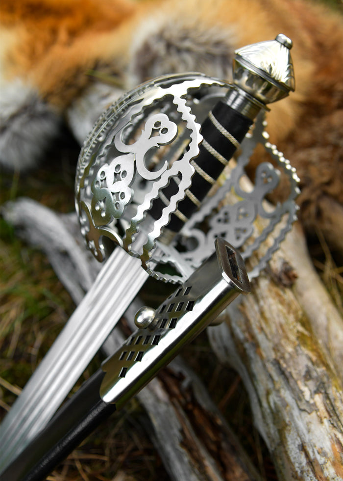 Deepeeka Schots basket-hilted broadsword, Stirling stijl, 18e eeuw, semi-scherp