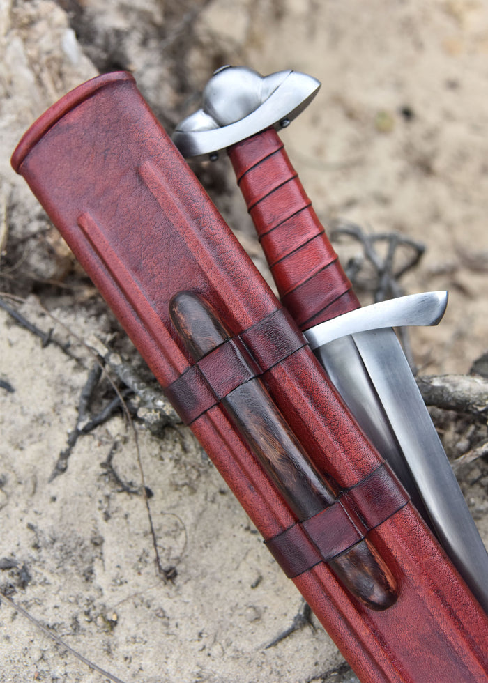 Deepeeka Brits Vikingzwaard met schede, Petersen type L, 10e eeuw, semi-scherp
