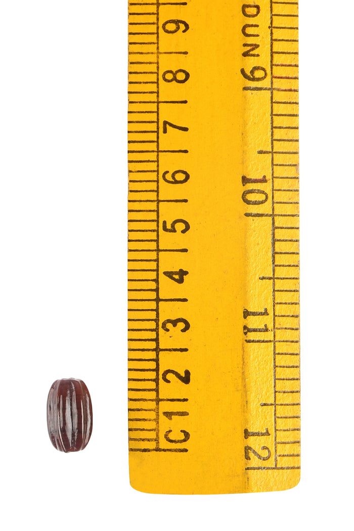 Viking glass bead Taxinge, brown, 5 pieces
