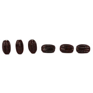 Viking glass bead Taxinge, brown, 5 pieces