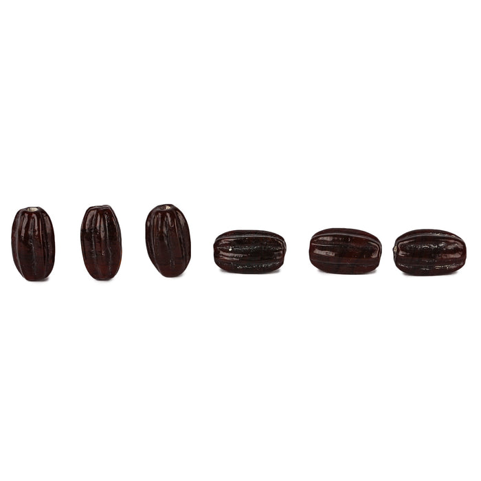 Viking glass bead Taxinge, brown, 5 pieces