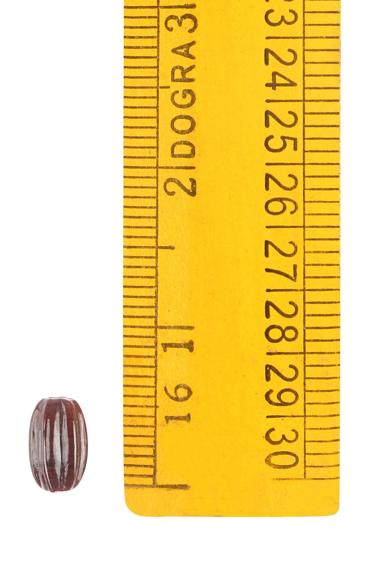 Viking glass bead Taxinge, brown, 5 pieces