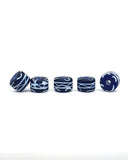 Viking glass bead Havdhem, Gotland, blue-white, 5 pieces