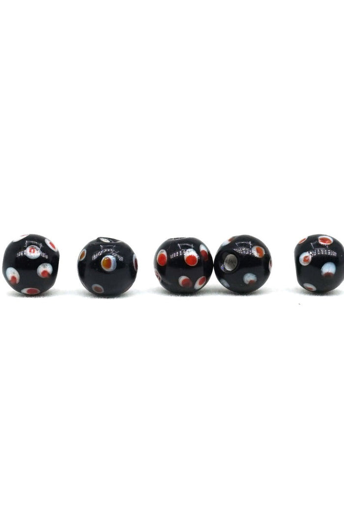 Medieval glass bead Halltorp, 5 pieces