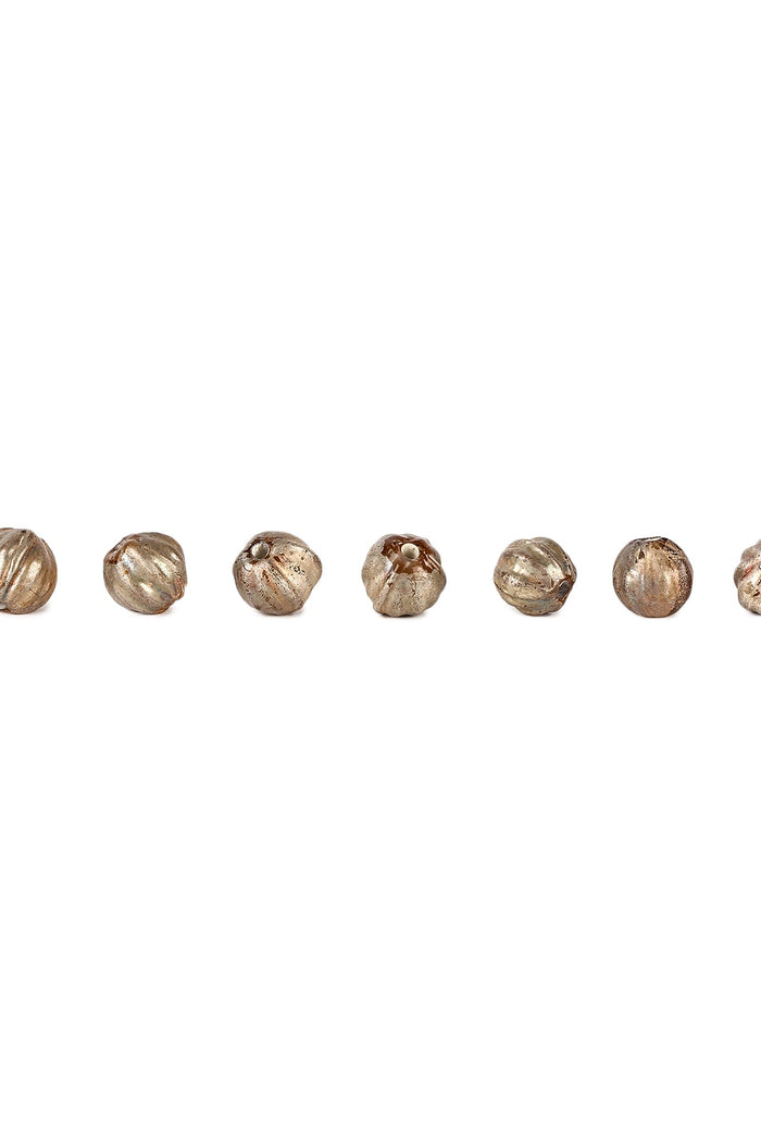 Viking glass bead Birka, silver foil, 5 pieces