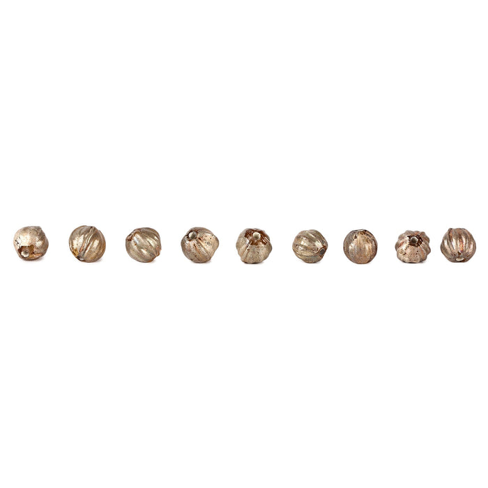 Viking glass bead Birka, silver foil, 5 pieces