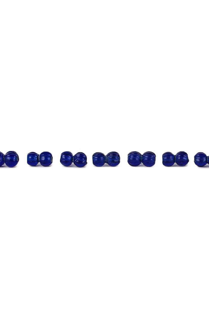 Double Viking glass bead Kaupang (Larvik, Norway), blue, 5 pieces