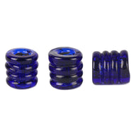 Triple Viking glass bead Kaupang (Larvik, Norway), blue, 5 pieces