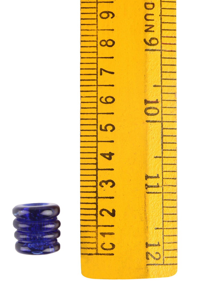 Triple Viking glass bead Kaupang (Larvik, Norway), blue, 5 pieces